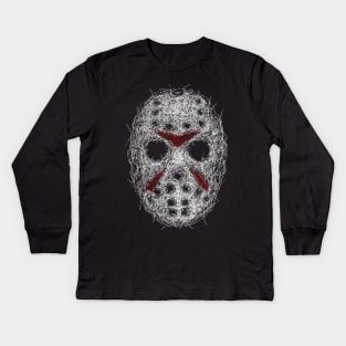 Jason voorhees sketch Kids Long Sleeve T-Shirt